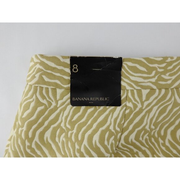 New Banana Republic Zebra Print Pencil Skirt Tan Cream Womens Sz 8 Lined NWT - Picture 5 of 6